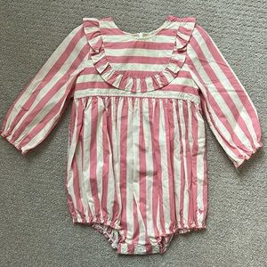 EUC Pink Chicken pink striped bubble, 2y